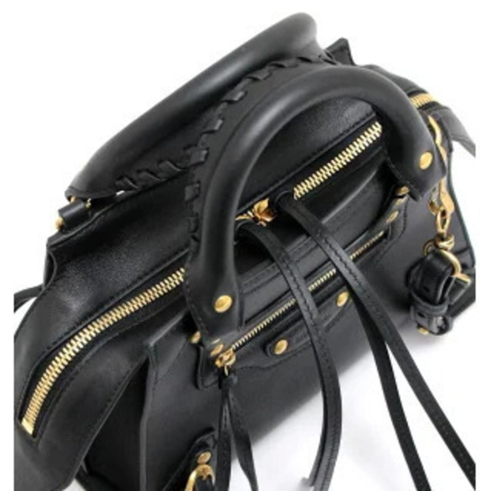 BALENCIAGA Neo City Handbag Black Leather - Picture 3 of 6